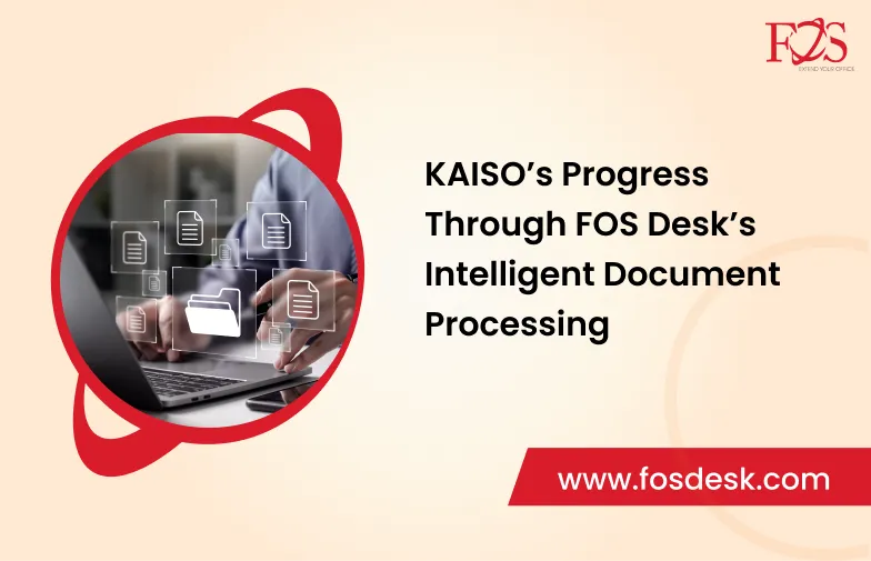 A man is working Through FOS Desk's Intelligent Document Processing